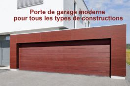 Porte de garage moderne pour tous types de constructions
